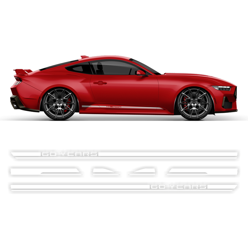 60th Anniversary rocker stripes, for Mustang 2024 - 2025