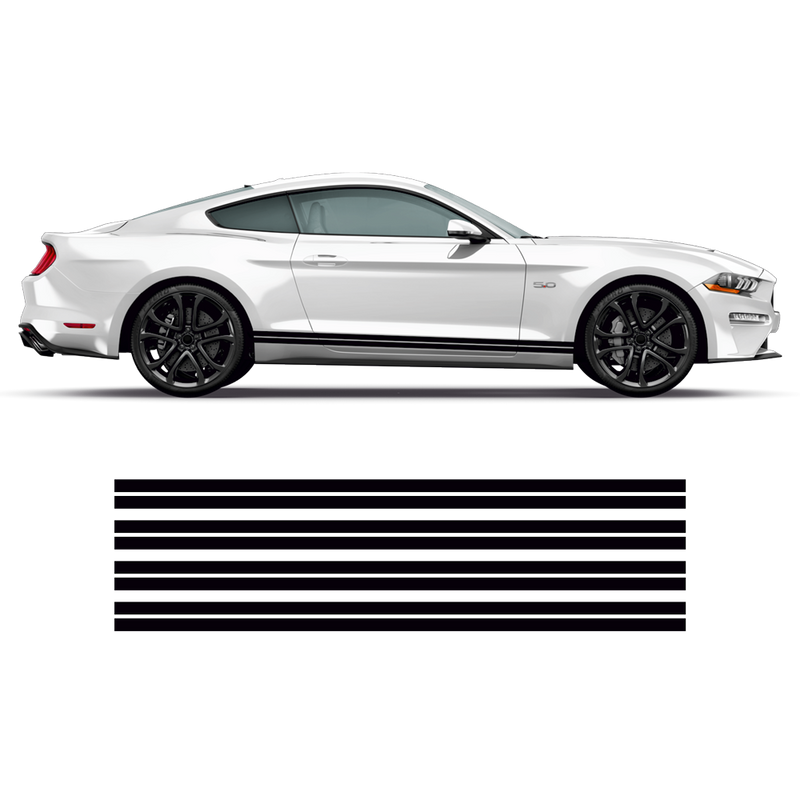 8inch Double Racing Stripes, for Ford Mustang 2015 - 2023