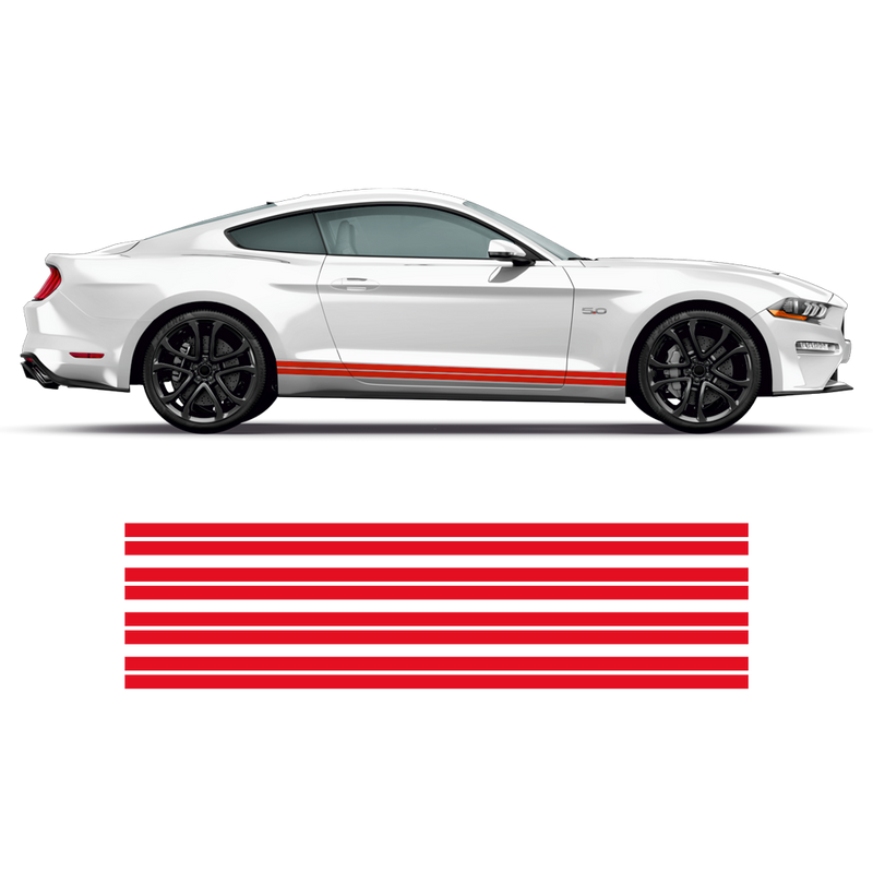 8inch Double Racing Stripes, for Ford Mustang 2015 - 2023