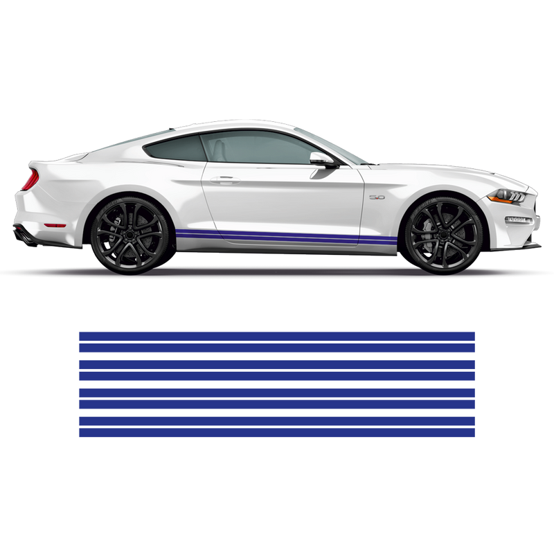 8inch Double Racing Stripes, for Ford Mustang 2015 - 2023