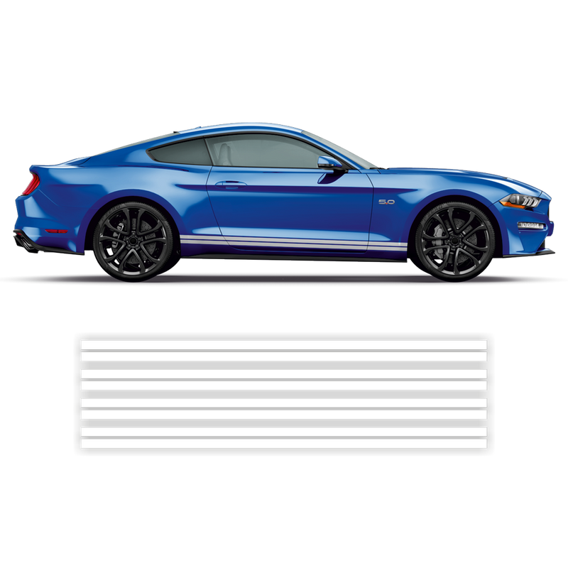 8inch Double Racing Stripes, for Ford Mustang 2015 - 2023