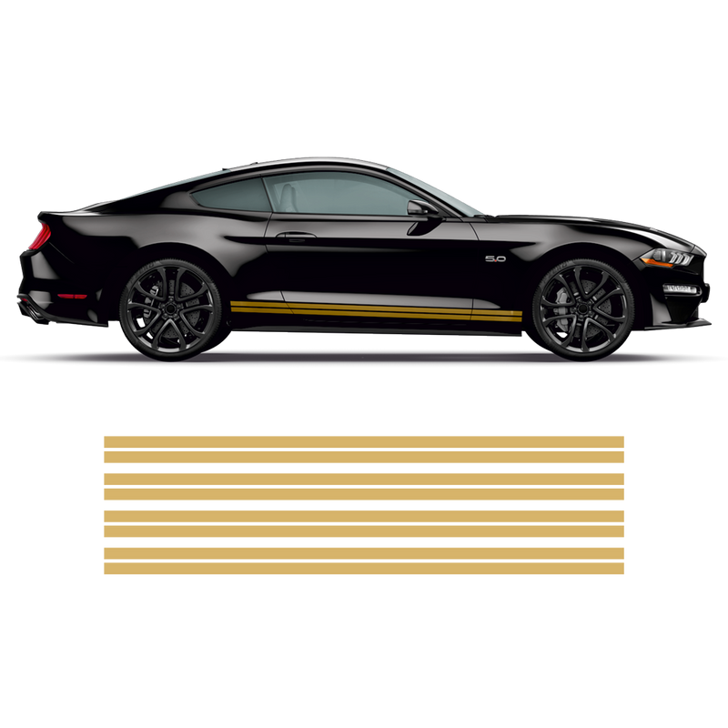 8inch Double Racing Stripes, for Ford Mustang 2015 - 2023