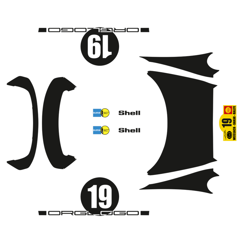 Dakar Rallye 1971 Style decals set, for 992 Dakar