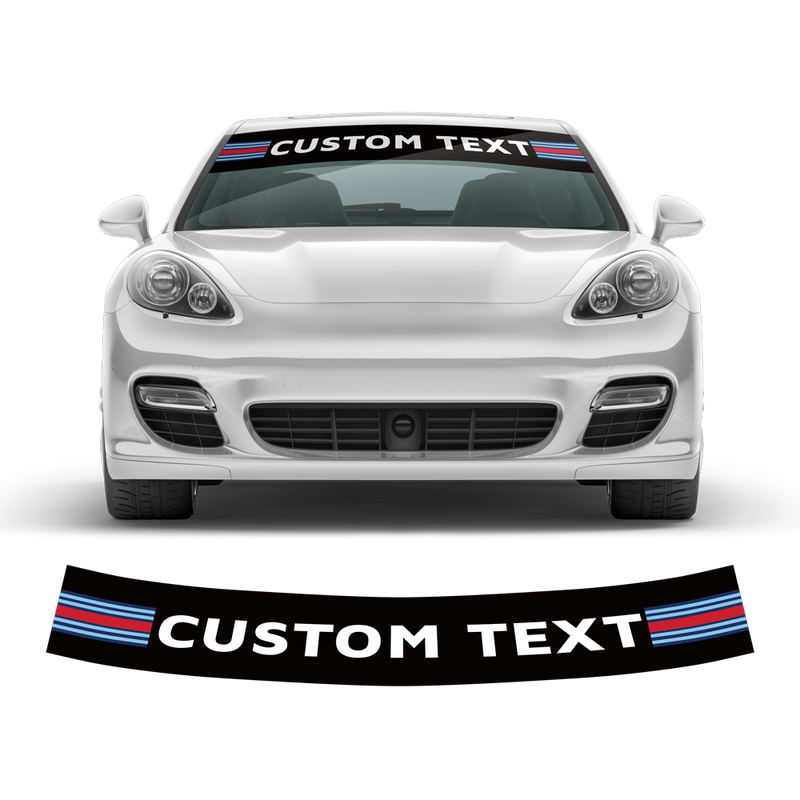 Windshield Martini Racing decals, for Panamera