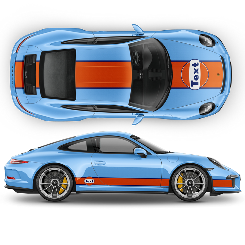 GULF Le Mans Racing Stripes kit, for Carrera 1999 - 2020