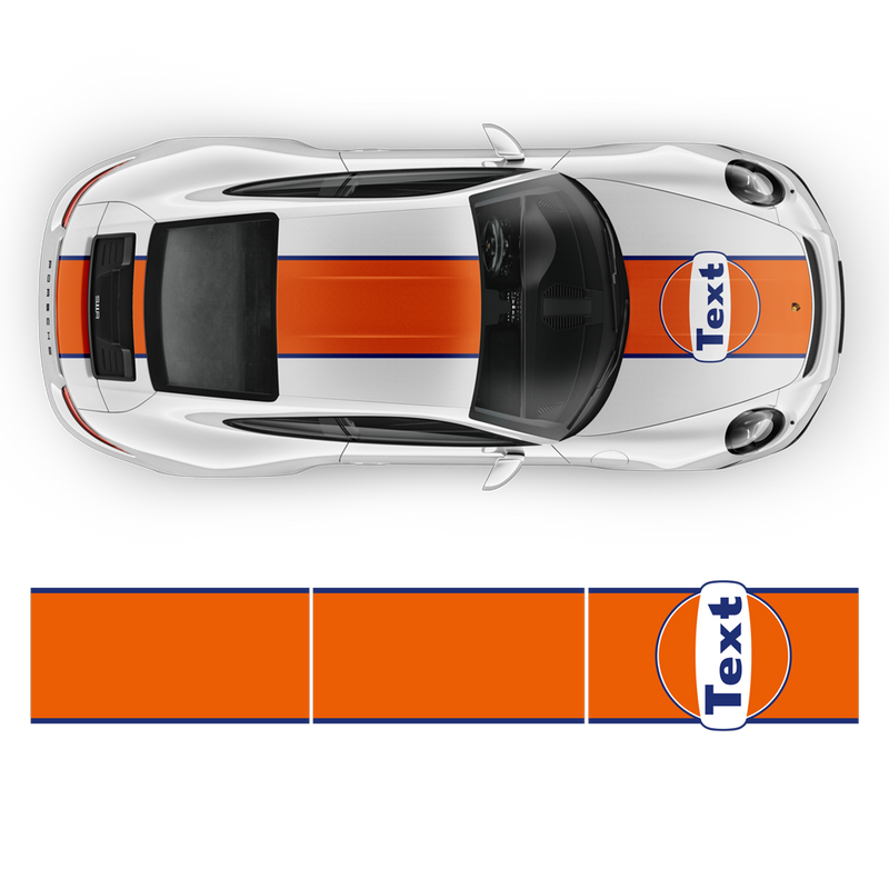 GULF Le Mans Racing Stripes kit, for Carrera 1999 - 2020