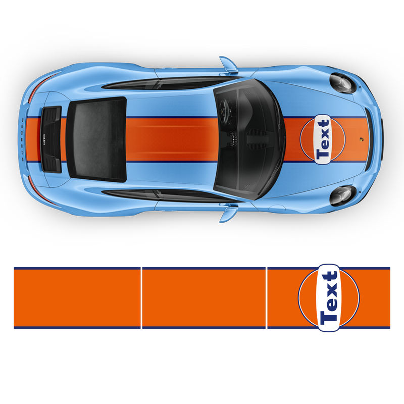 GULF Le Mans Racing Stripes kit, for Carrera 1999 - 2020