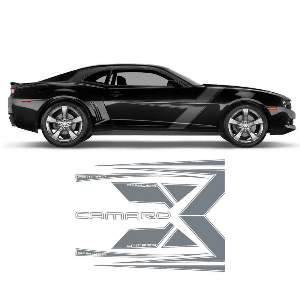 T-Stripes Side Graphic for Chevrolet Camaro 2010 - 2015
